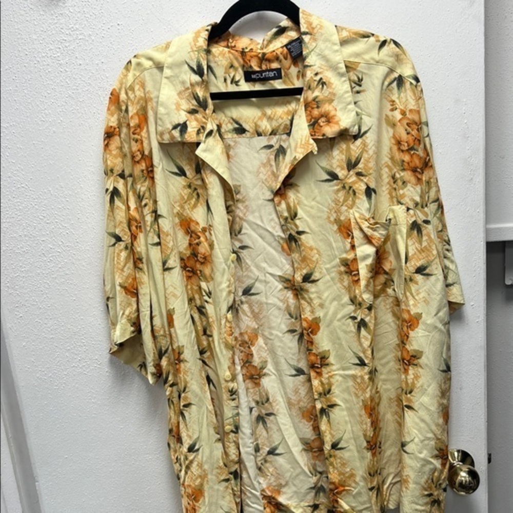 Puritan Cream and Orange Lightweight Shirt Jacket